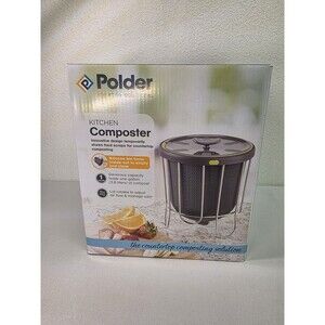 Kitchen Countertop Composter Polder Silicone Bin Approx 8x10" Food Waste Compost
